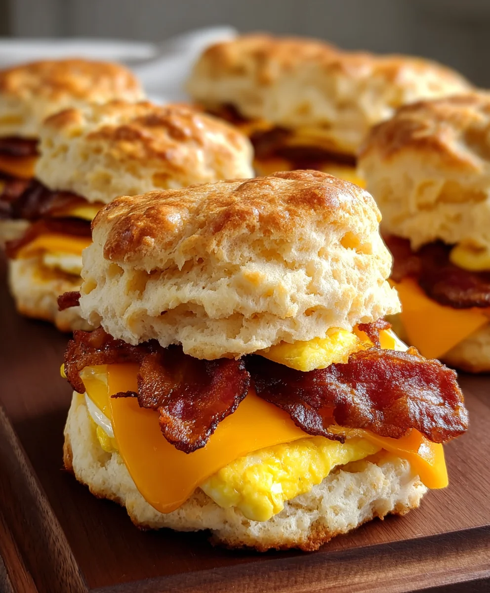 Beef Bacon Egg Cheese Biscuit Sandwich Recipe