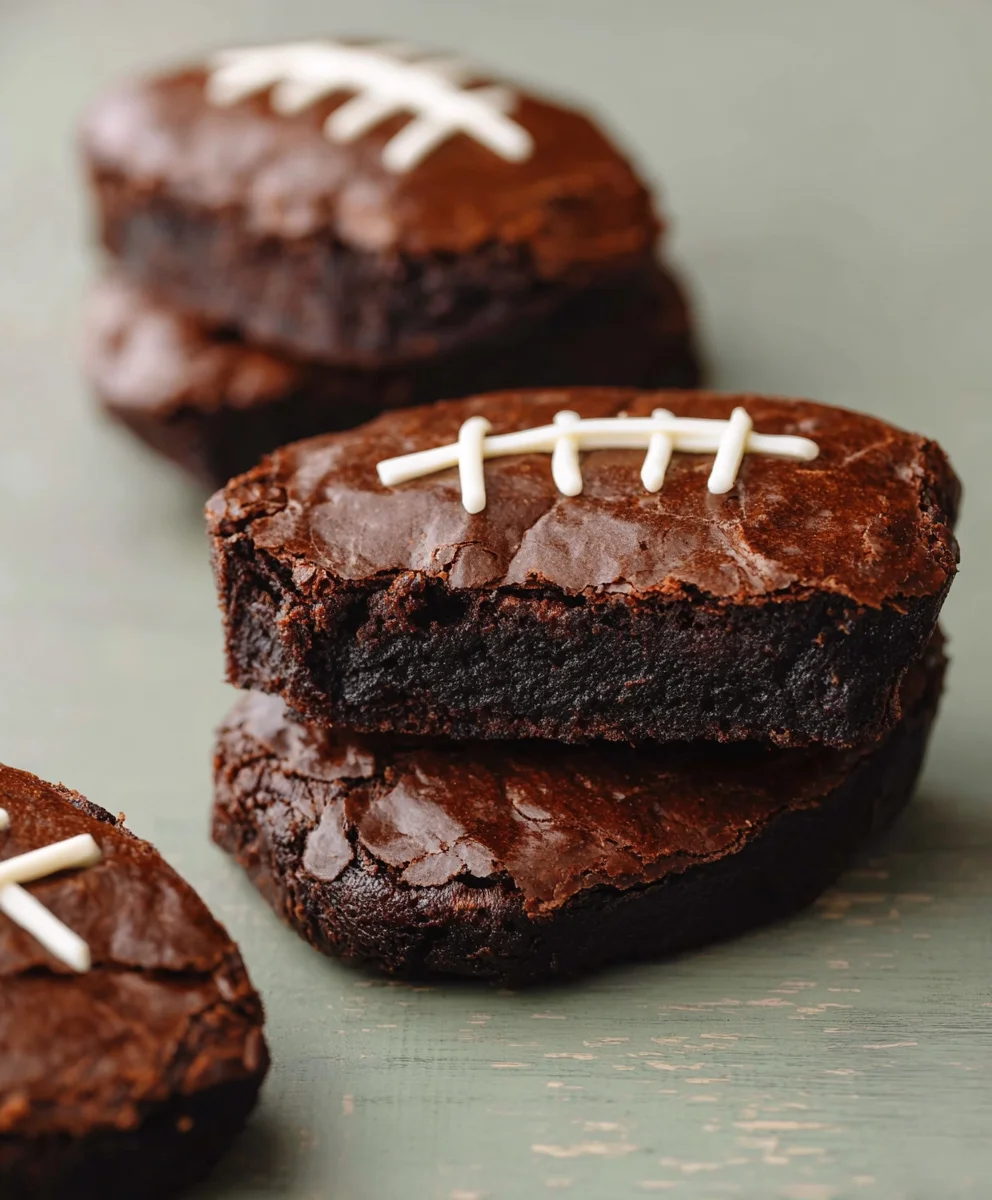 Fudgy Football Brownies-Game Day Treat