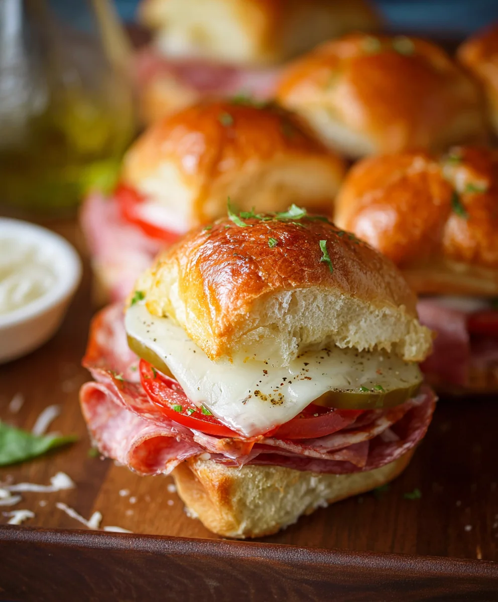 Hot Beef Italian Sub Sliders-Easy Party Appetizer