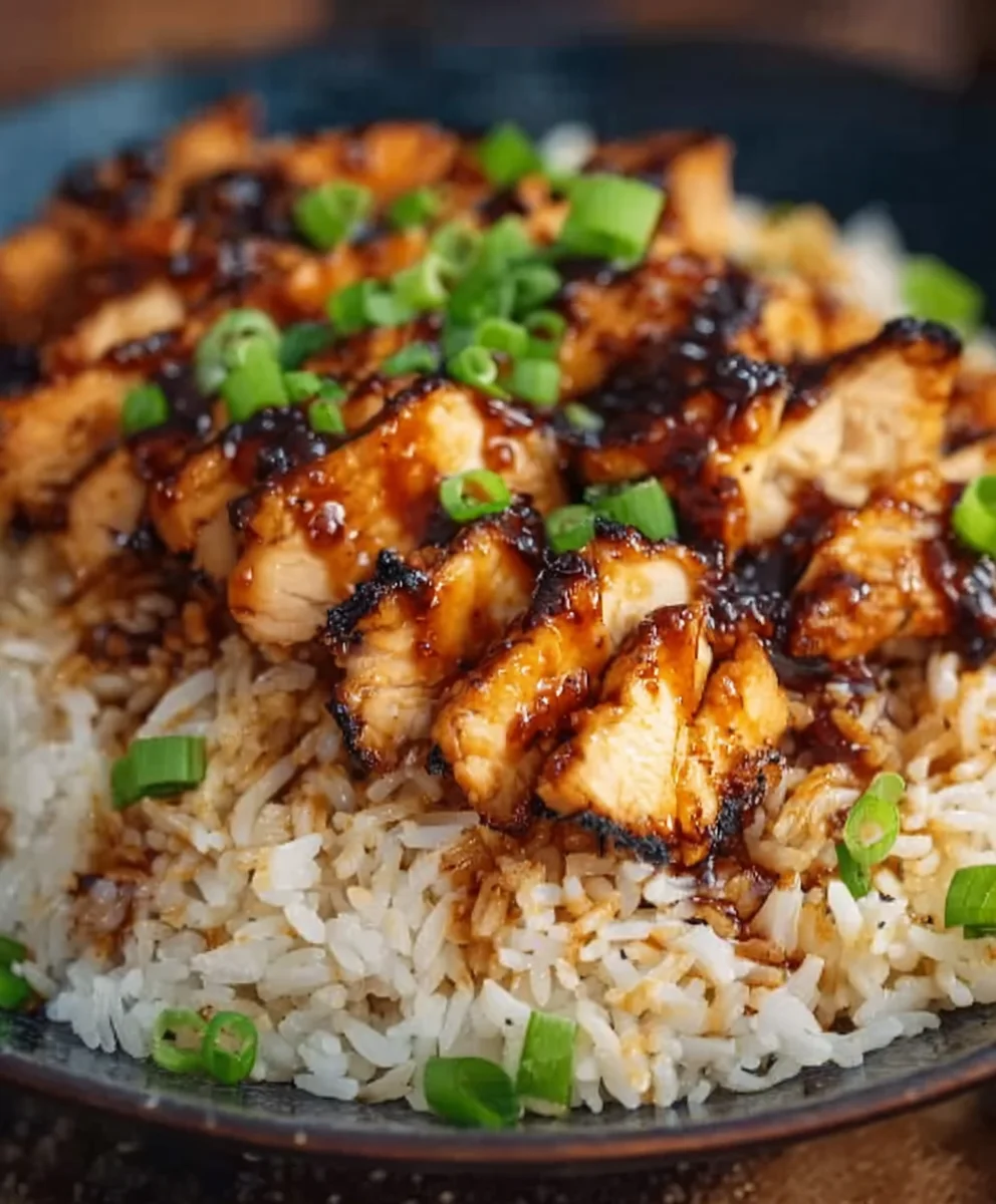 Honey BBQ Chicken Rice-Easy Dinner Recipe