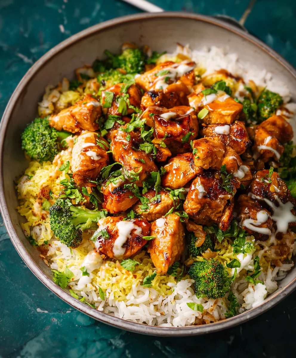 Easy Sticky Chicken Bowls- Quick Weeknight Meal