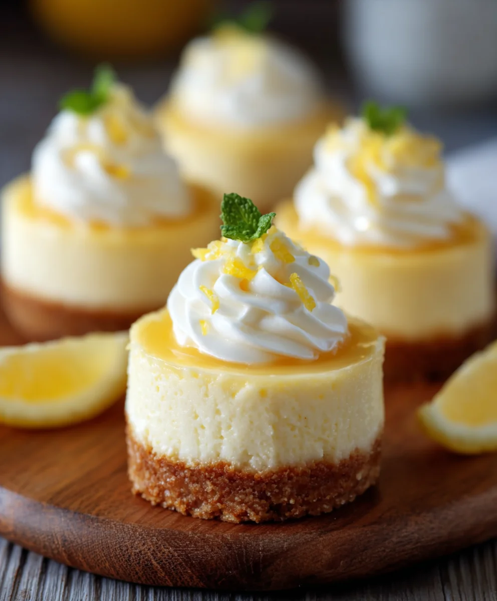 Easy Mini Lemon Cheesecakes - Zesty & Creamy Delight