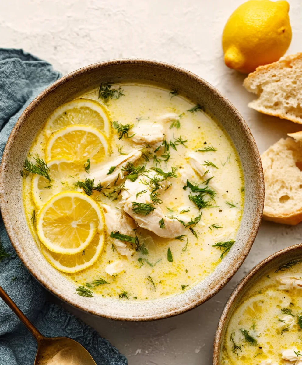 Greek Lemon Chicken Soup - Zesty & Flavorful Recipe