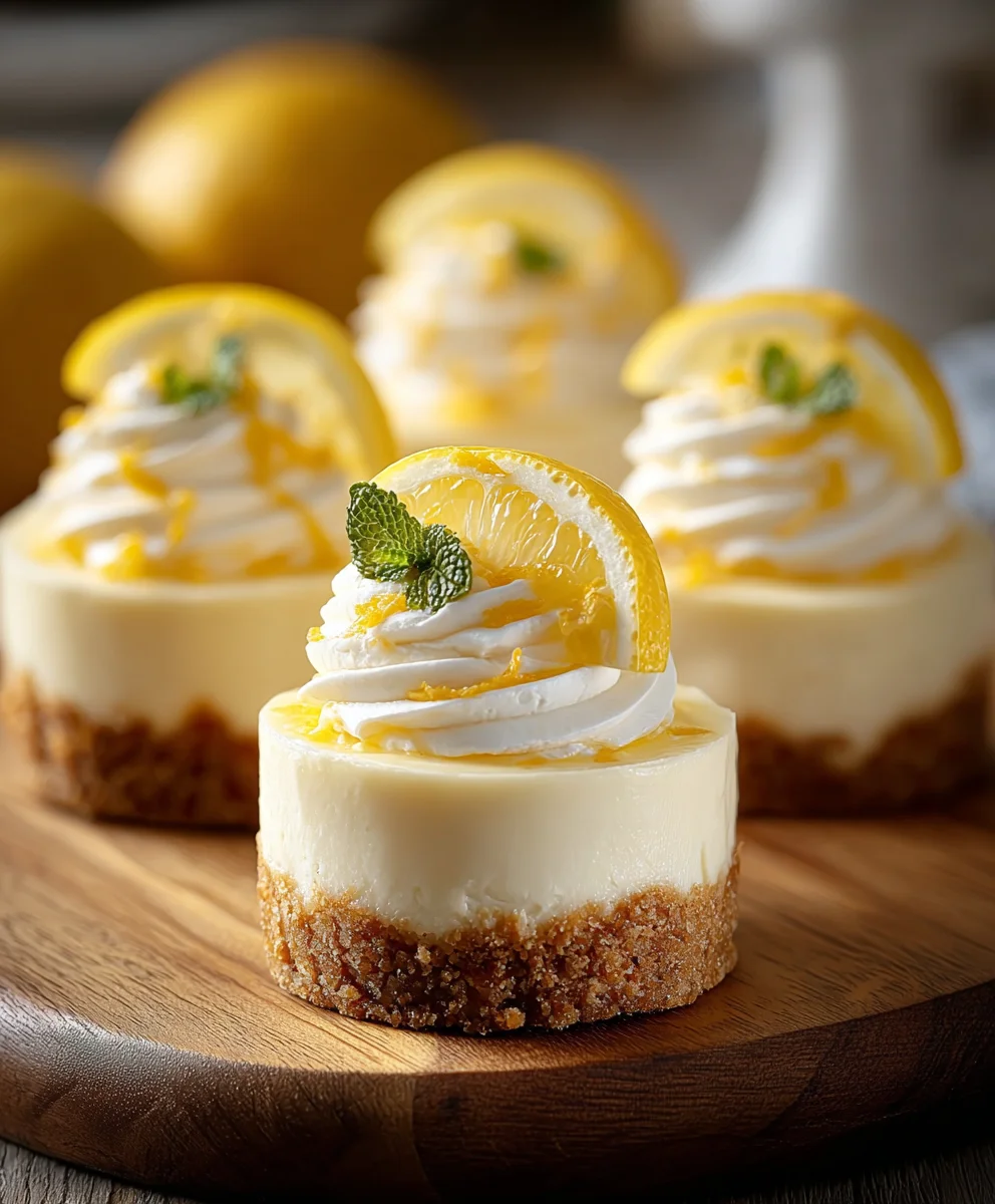Easy Mini Lemon Cheesecakes - Zesty & Delicious