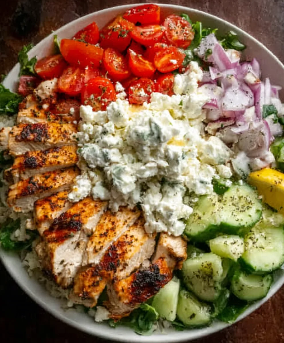 Easy Greek Chicken Bowls- Flavorful & Healthy Meal