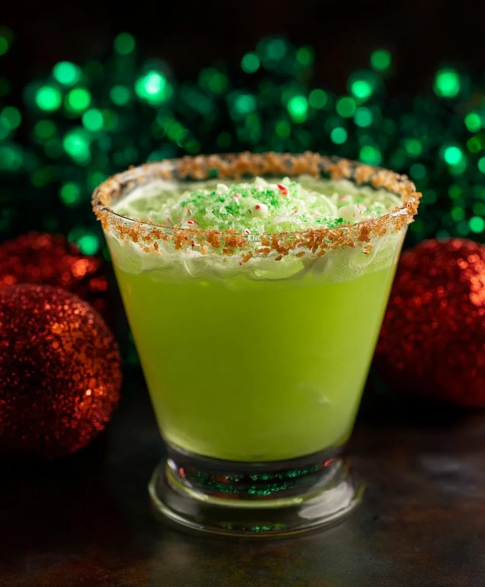 Festive Grinch Drink - Non-Non-Non-Alcoholic Alternativeic Holiday Fun
