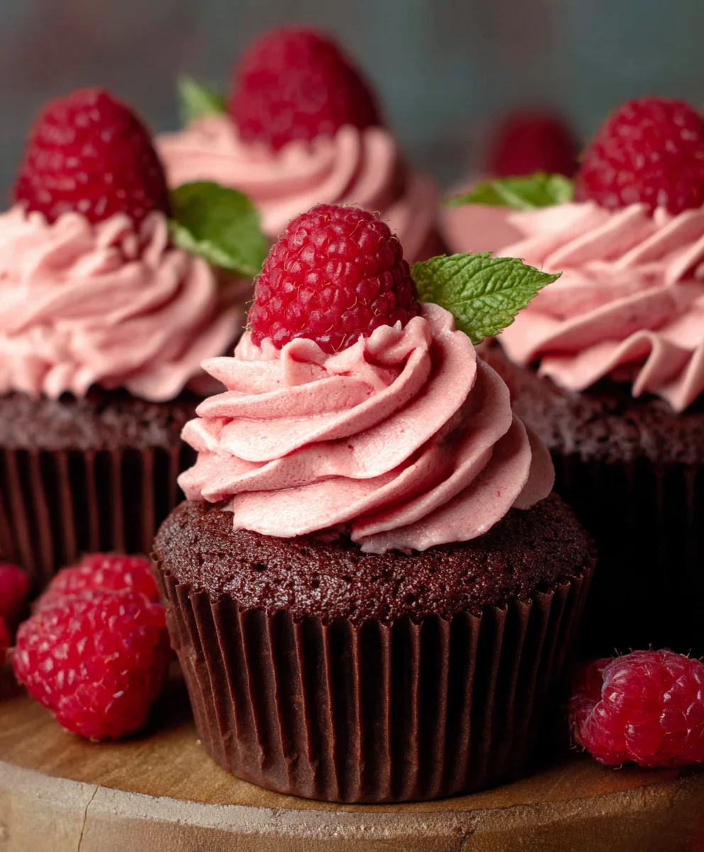 Decadent Chocolate Raspberry Cupcakes-Easy Recipe