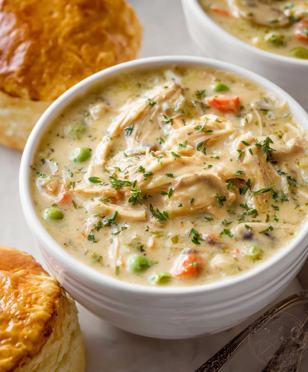 Creamy Chicken Pot Pie Soup-Easy Comfort Meal