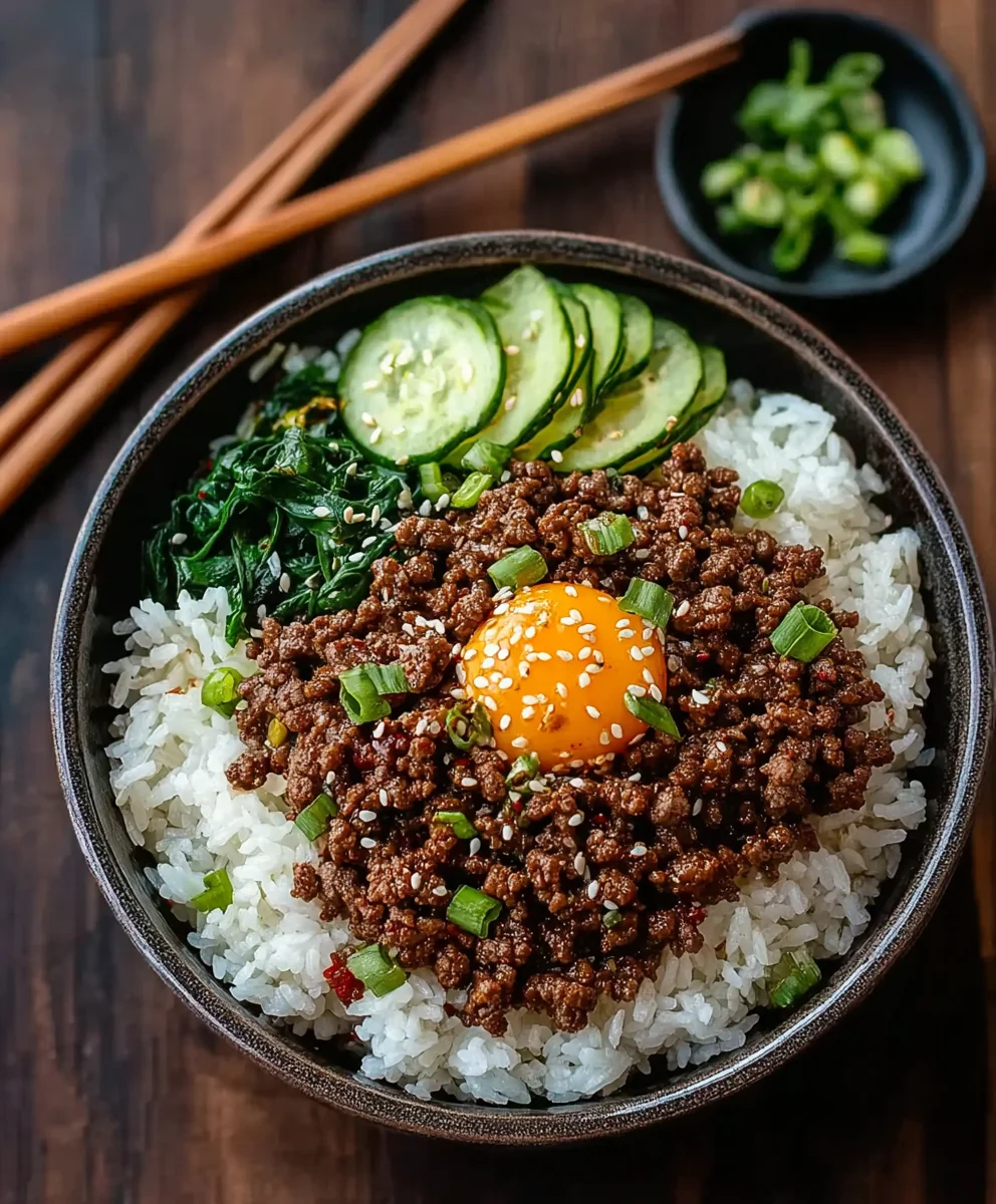 25-Minute Korean Ground Beef Bowl Recipe