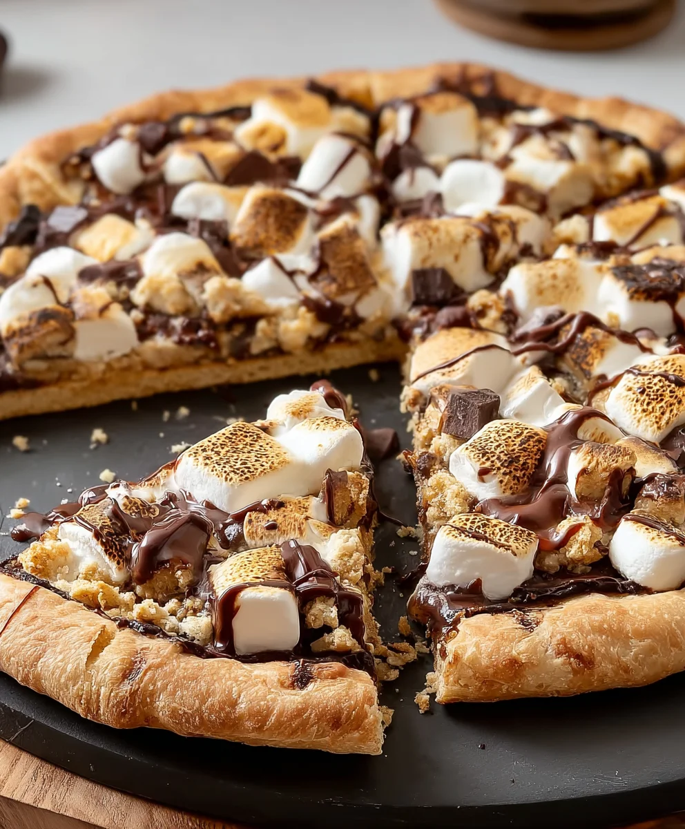 Easy S'mores Pizza Dessert - Gooey & Delicious