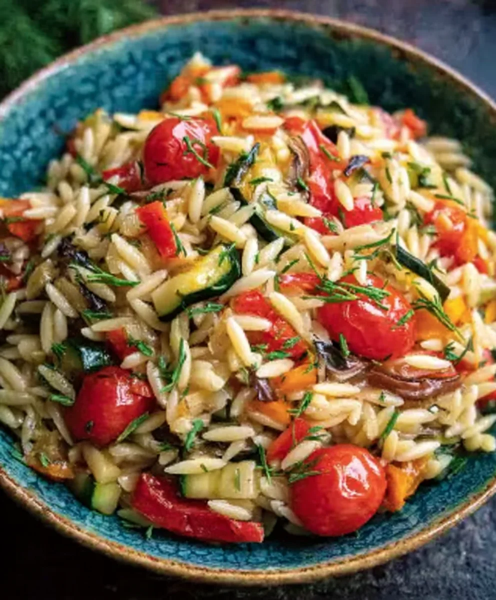 Roasted Vegetable Orzo - Easy Nutritious Meal