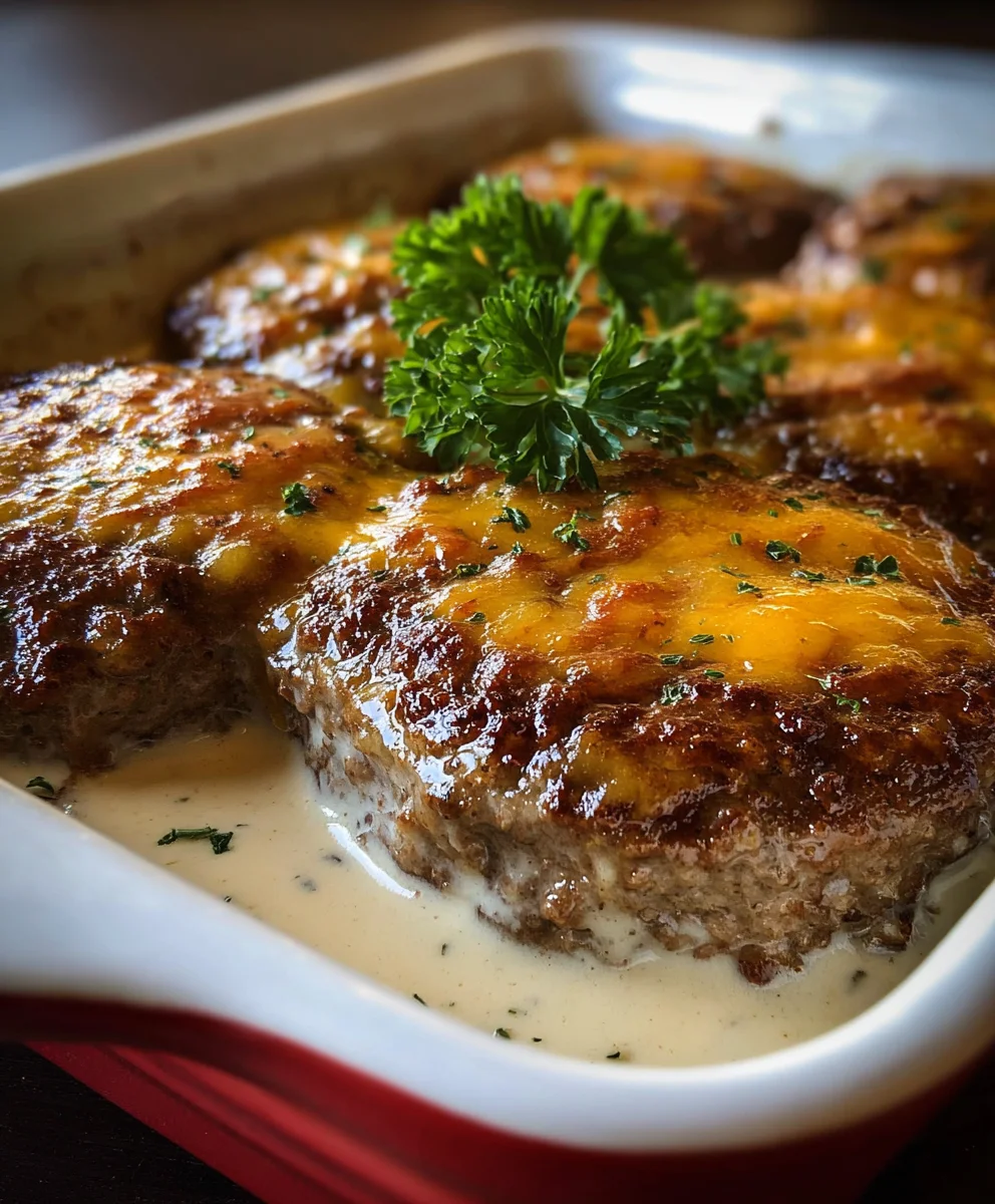 Amish Beef Beef Hamburger Steak Bake-Hearty & Flavorful