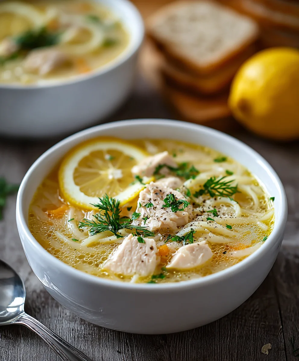 Greek Lemon Chicken Soup - Cozy & Flavorful Recipe