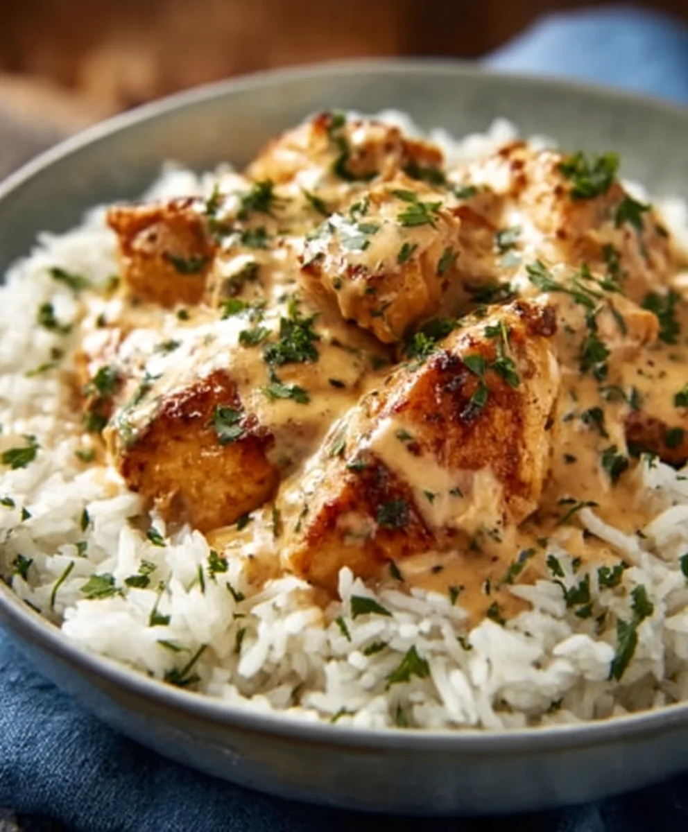 Best Smothered Chicken and Rice Comfort Food Recipe