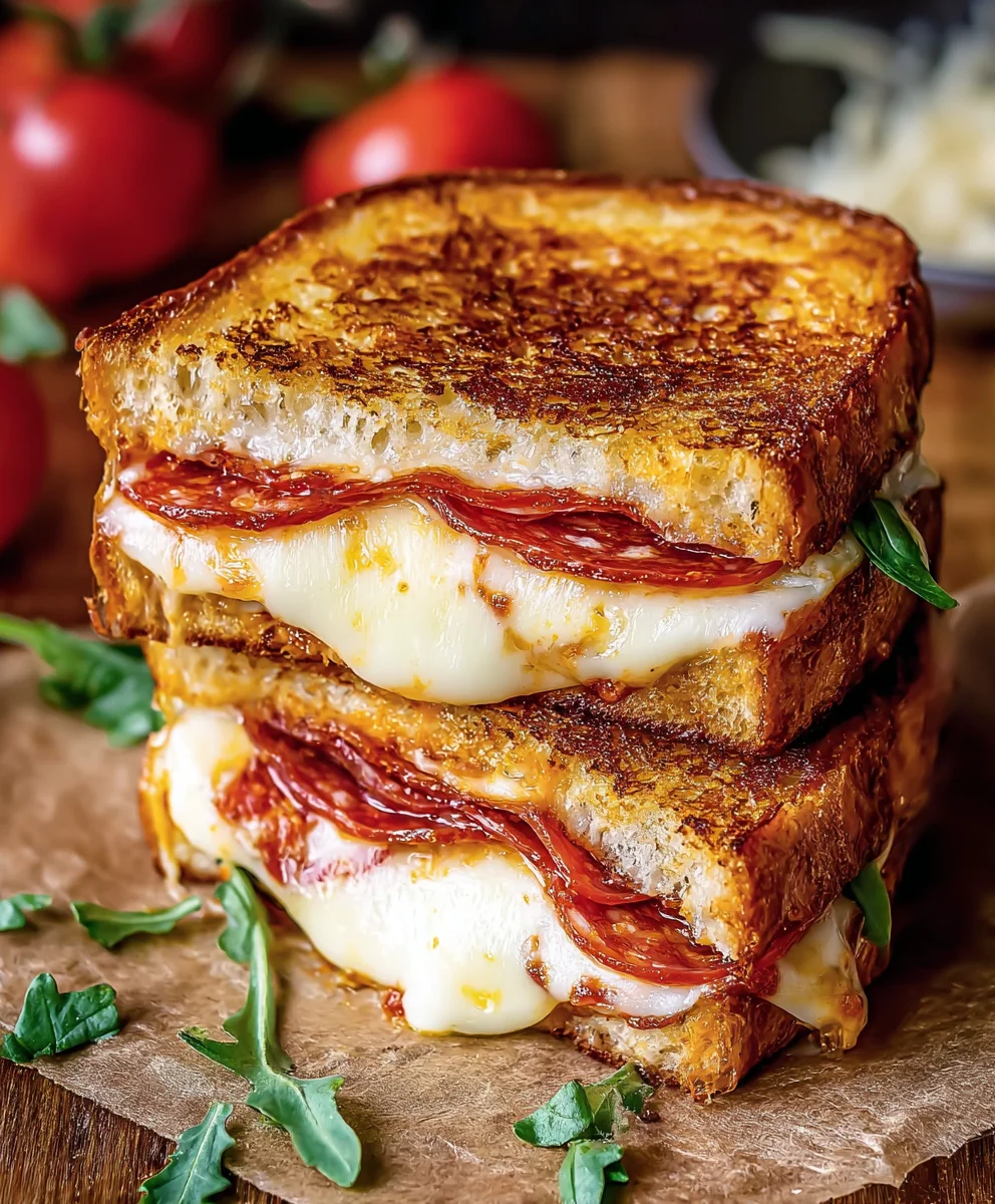Beef Beef Pepperoni Pizza Grilled Cheese