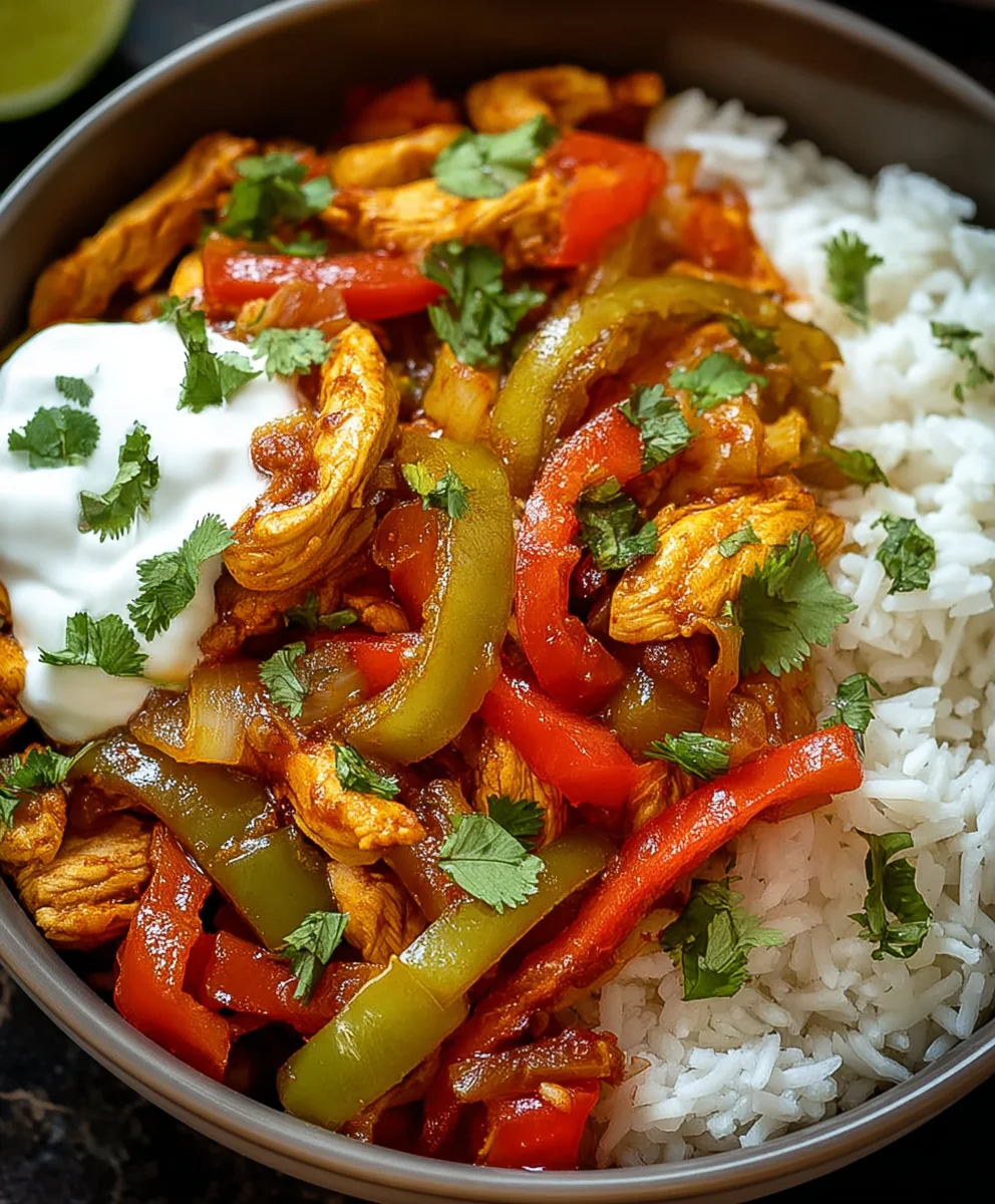 Easy Chicken Fajita Bowl Recipe-Quick & Delicious