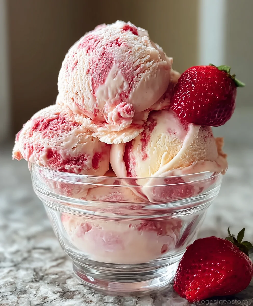 Easy Strawberry Ice Cream Recipe-Homemade Delight