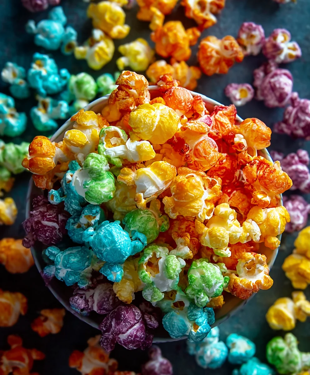 Colorful Candied Popcorn Recipe-Sweet Easy Treat