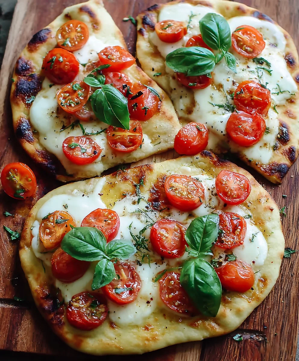 Easy Caprese Naan Pizza - Quick & Delicious Recipe