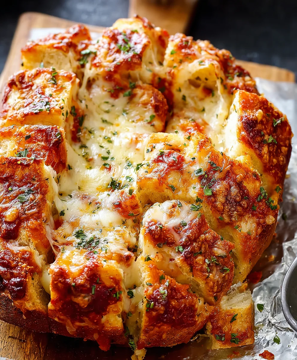 Cheesy Pull Apart Pizza Bread- Easy & Delicious Recipe