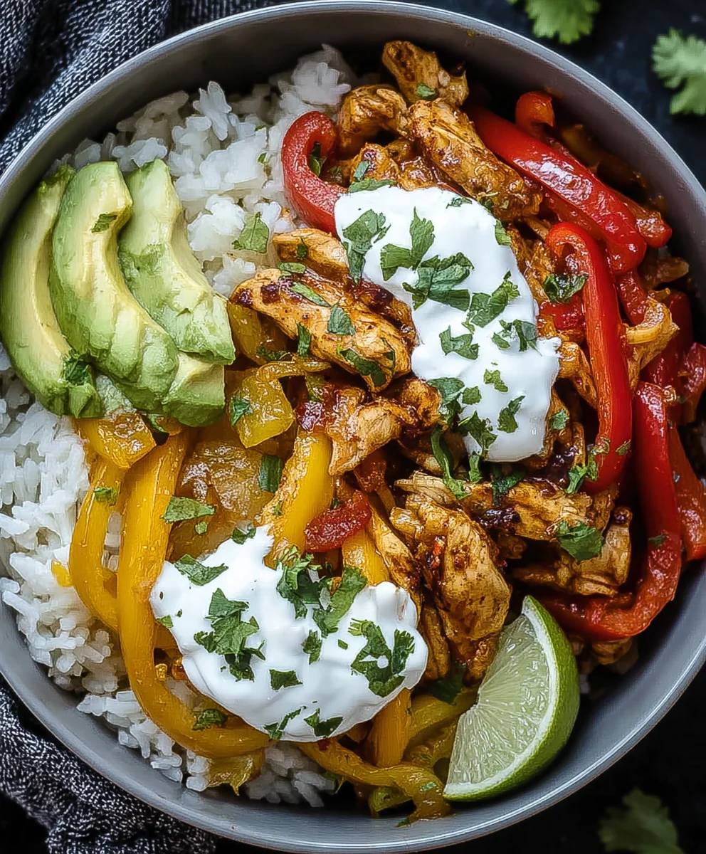Easy Chicken Fajita Bowl Recipe-Quick & Delicious