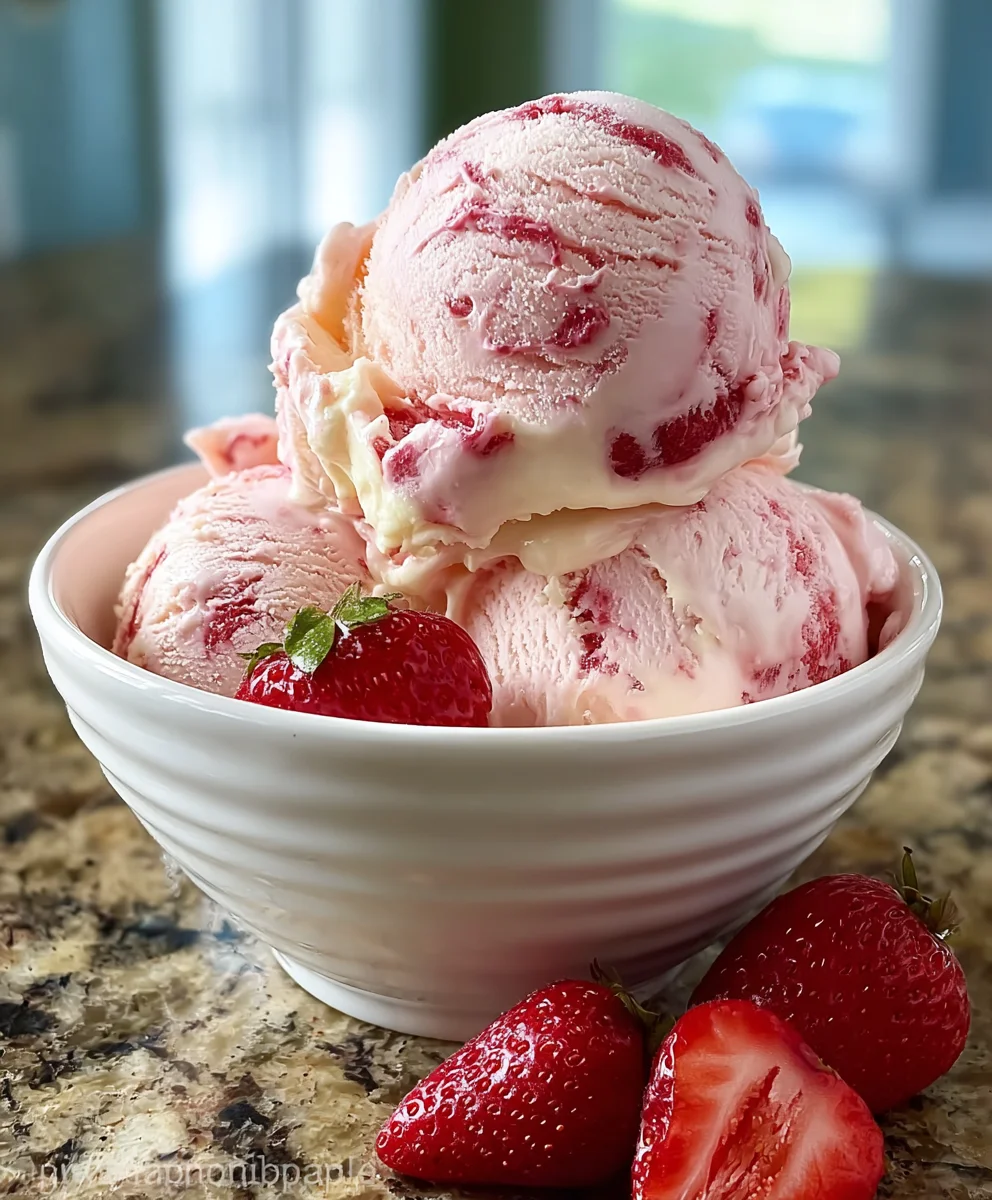 Easy Strawberry Ice Cream Recipe-Homemade Delight