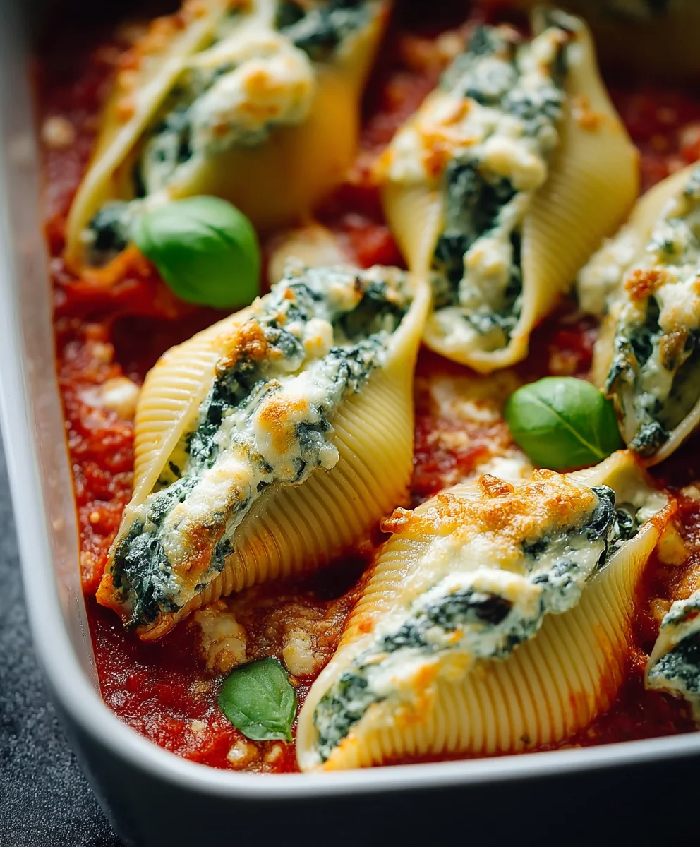 Easy Spinach Ricotta Stuffed Shells-Comfort Food