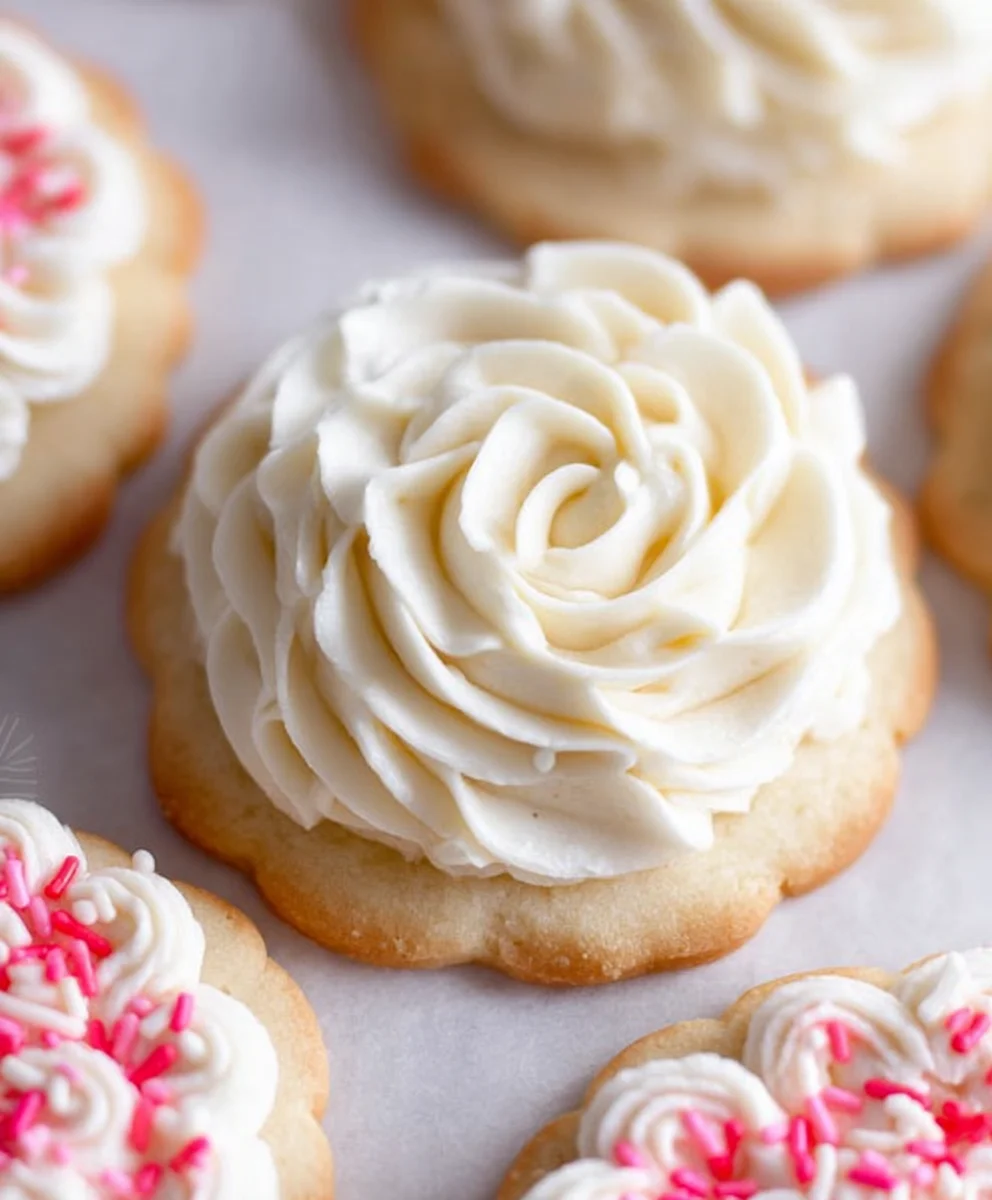 Soft Buttercream Sugar Cookies- Easy Recipe