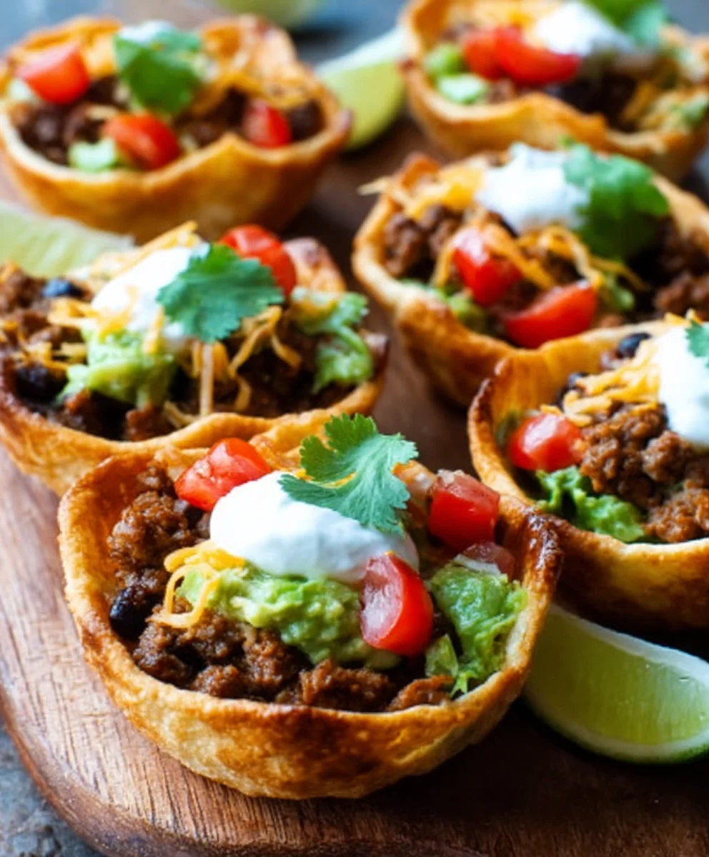 Easy Beef Taco Cups-Quick Family Dinner Recipe