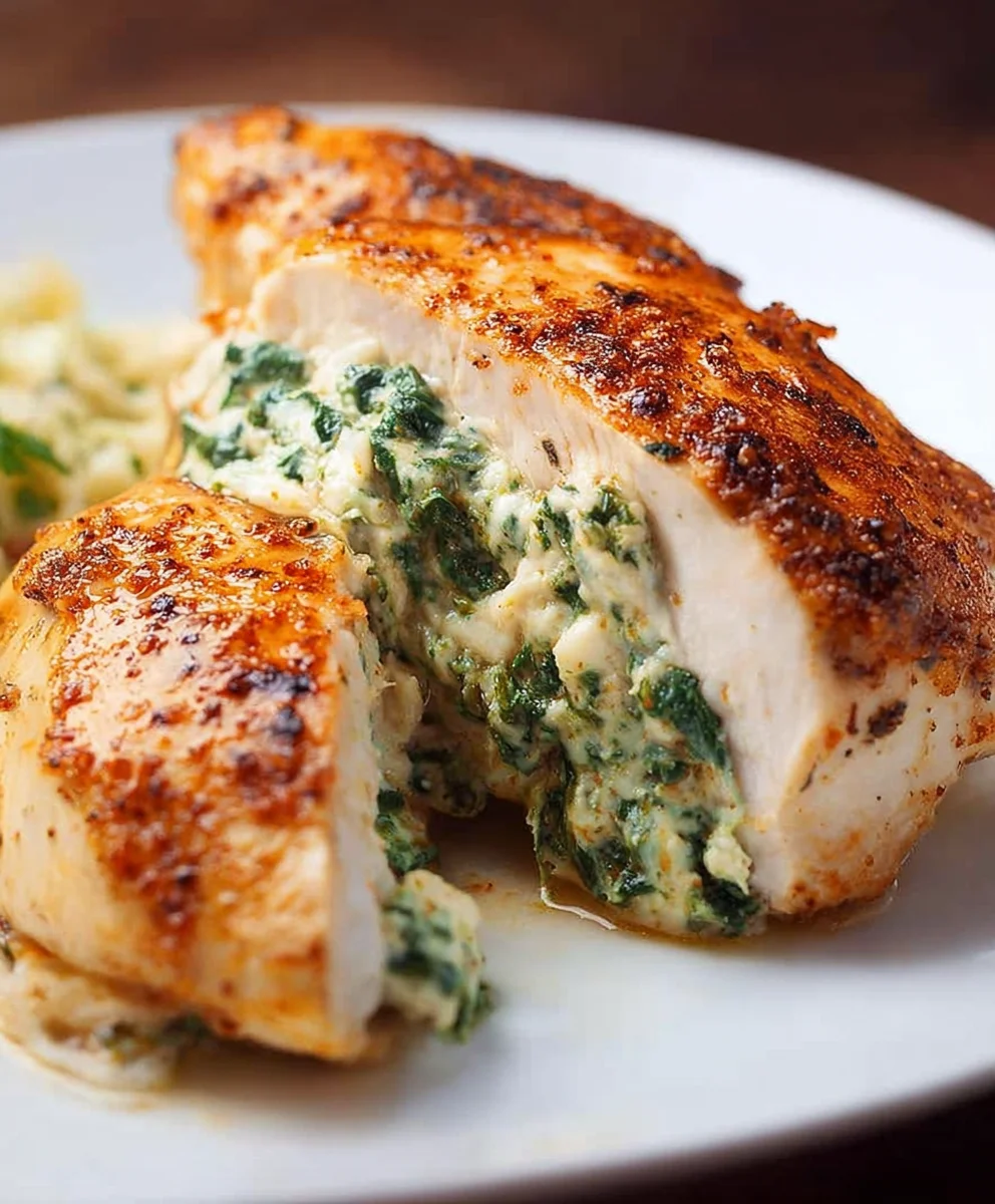 Spinach Stuffed Chicken Breasts- Easy & Delicious Recipe