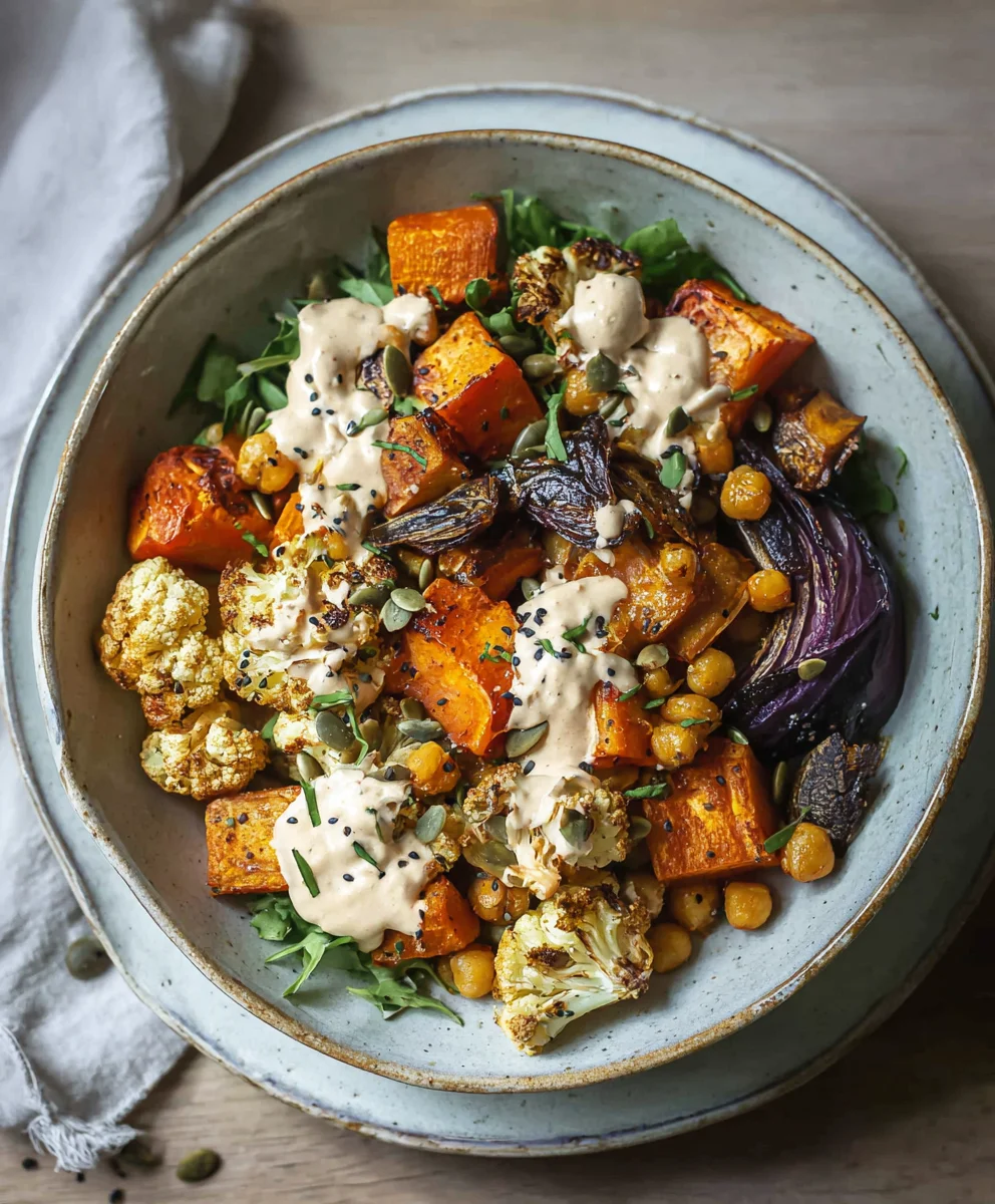 Glow Bowl Roasted Veggie Tahini Yogurt Sauce