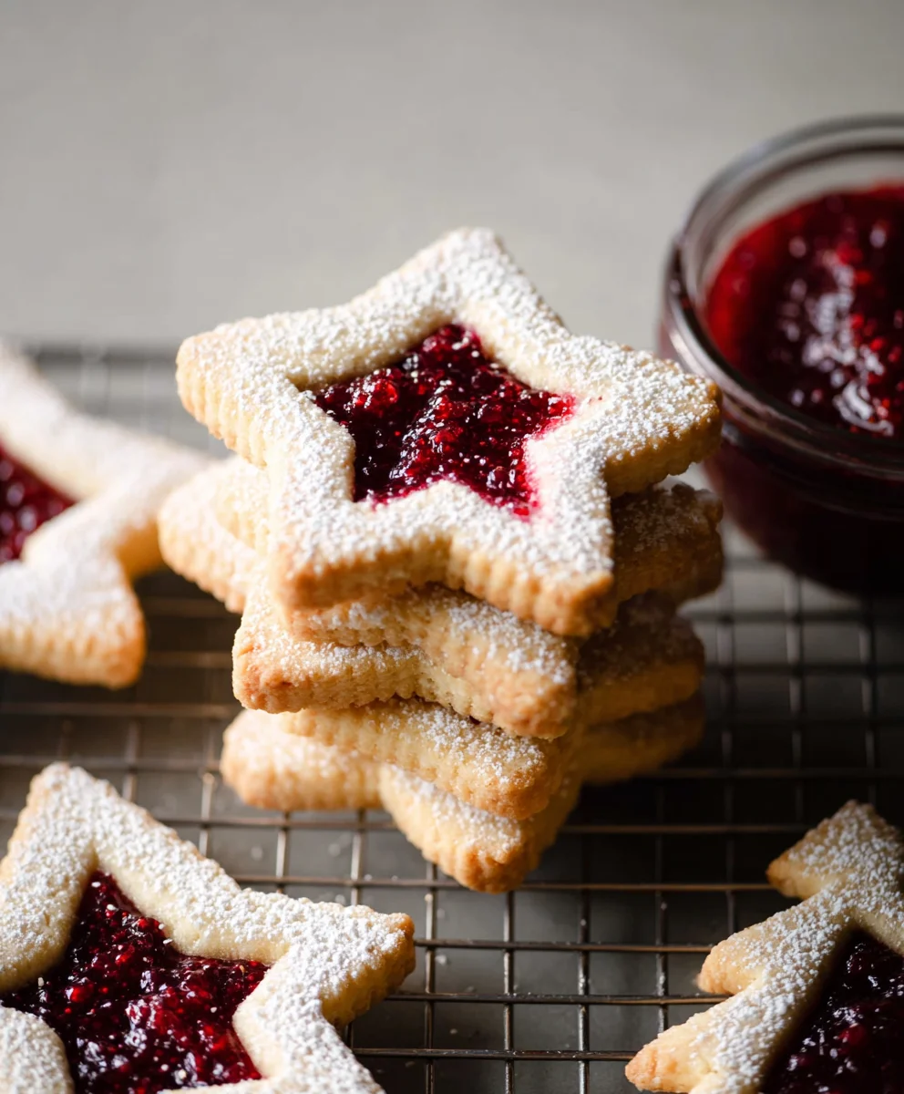 Easy Raspberry Linzer Cookies Recipe-Sweet Delights