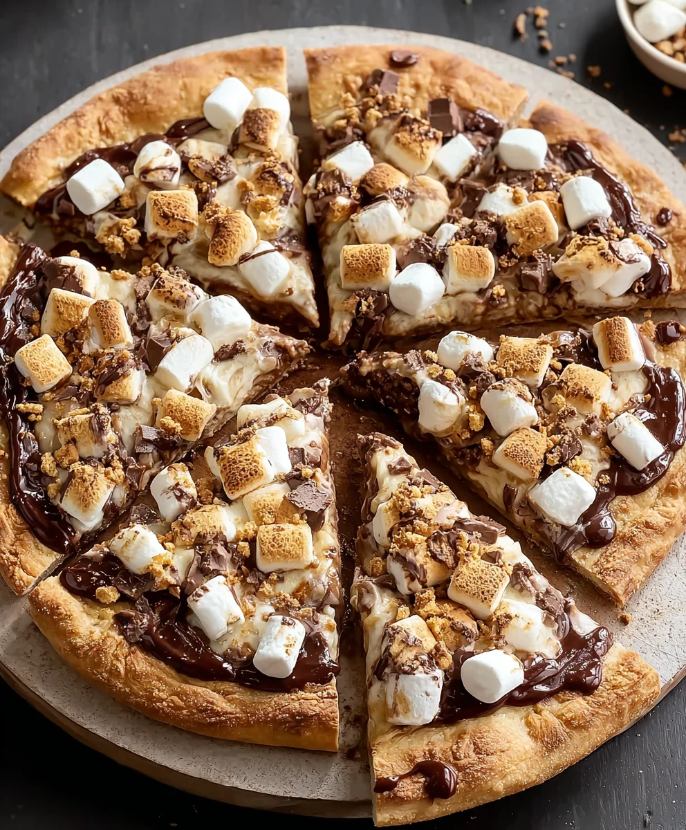 Easy S'mores Pizza Dessert - Gooey & Delicious