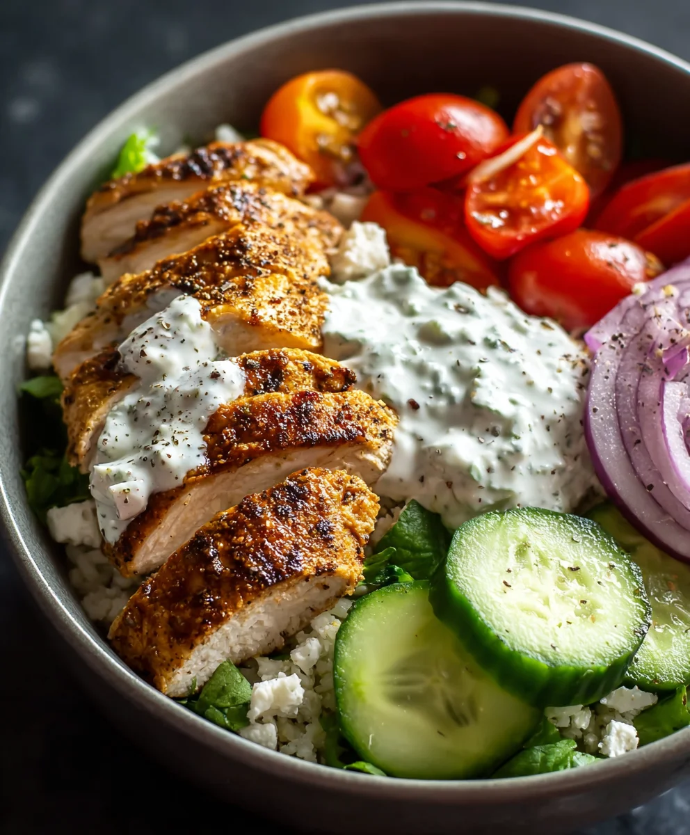 Easy Greek Chicken Gyro Bowl Recipe