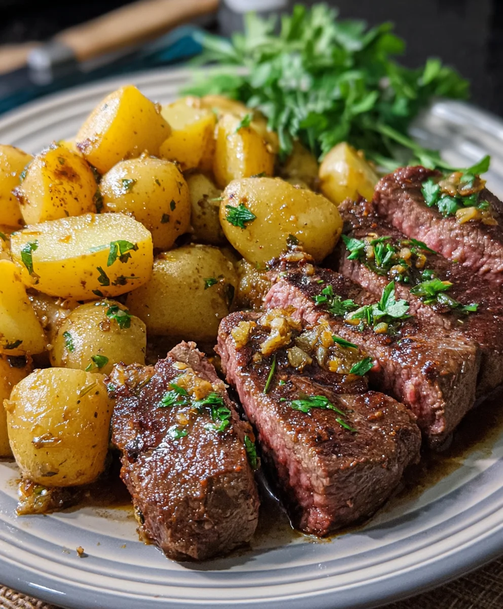 Garlic Butter Steak and Potatoes-Easy Dinner Recipe