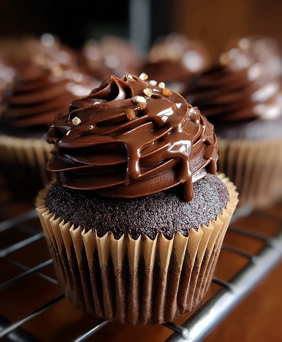Decadent Chocolate Fudge Cupcakes-Easy Recipe