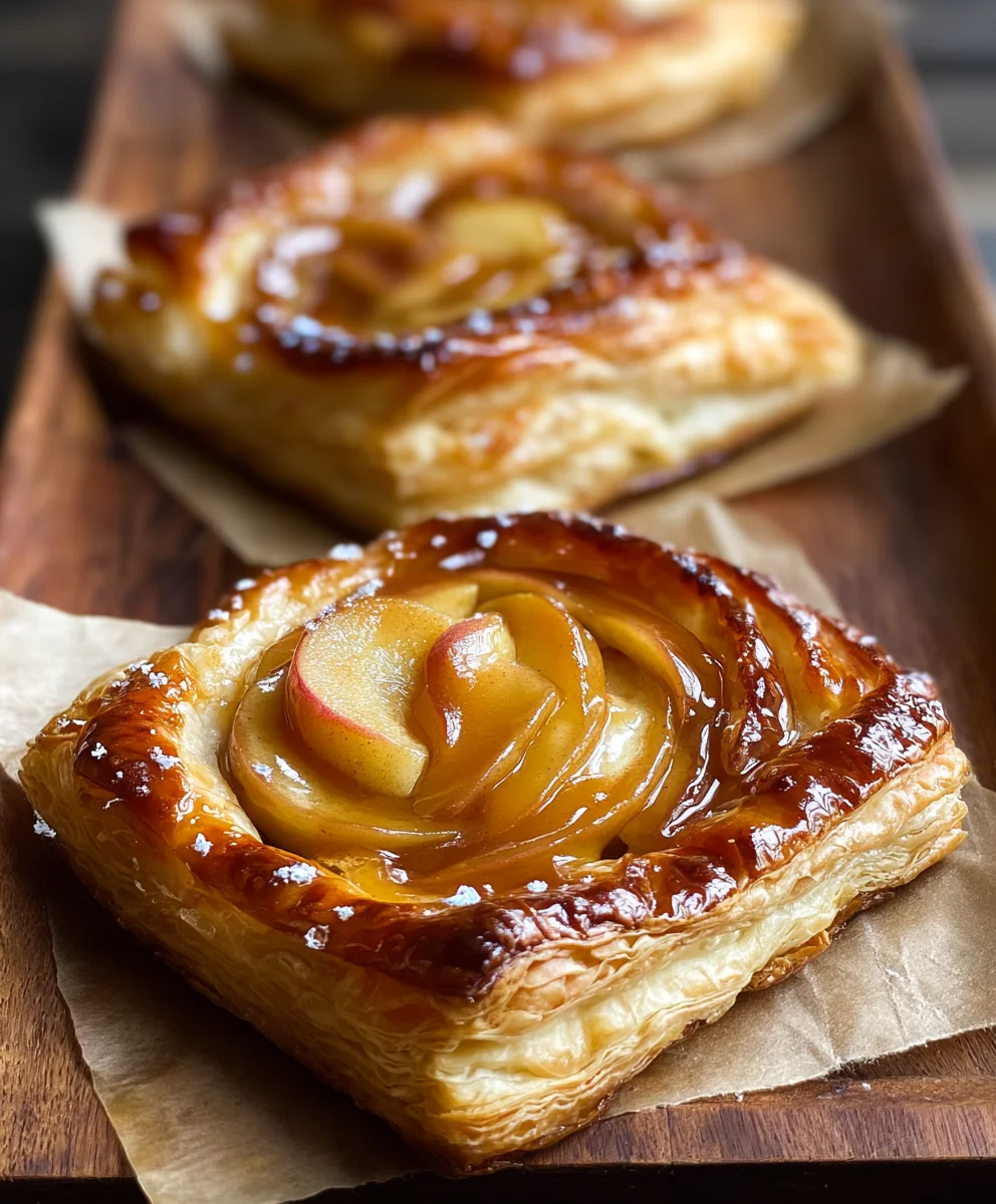 Caramel Apple Puff Pastry Bites - Easy Dessert