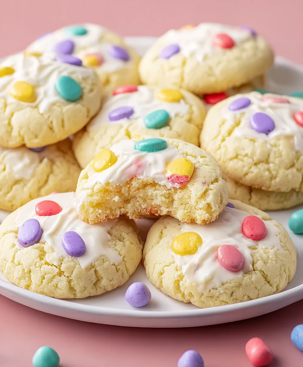 Easy Easter Cake Mix Cookies-Festive & Delicious