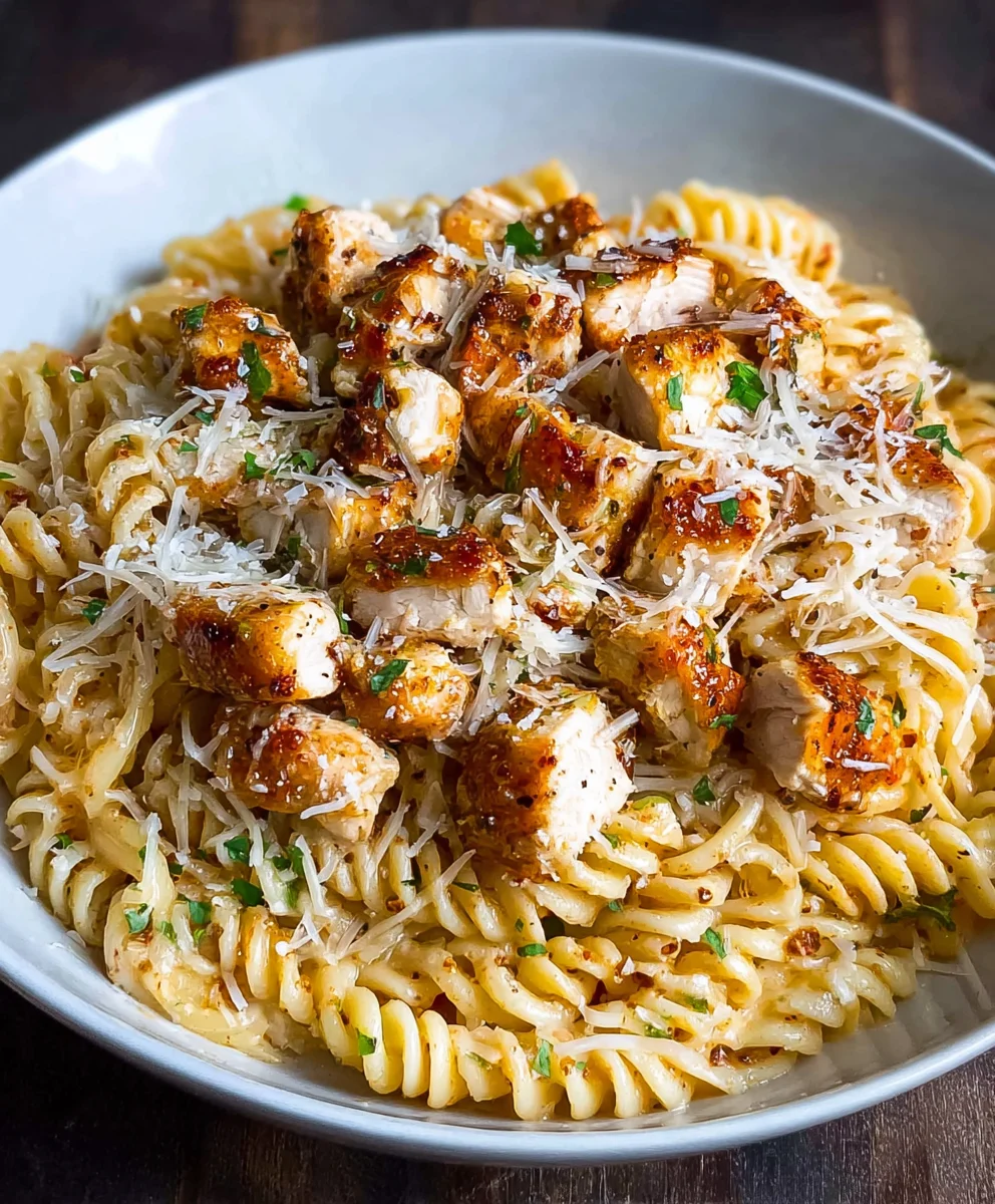 Healthy Garlic Parmesan Chicken Pasta - Easy & Delicious