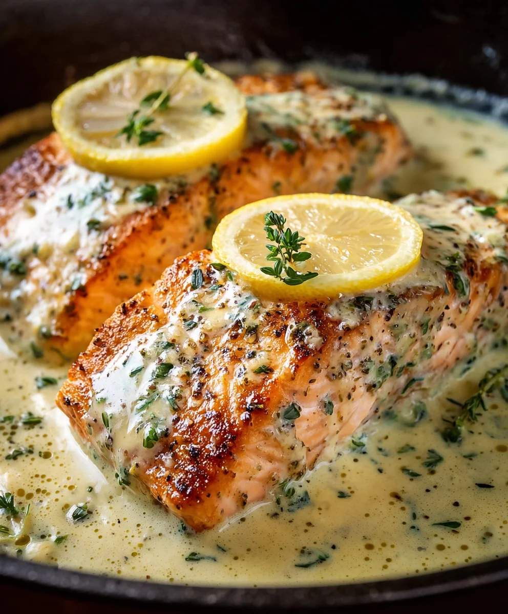 Easy Creamy Lemon Butter Salmon Recipe