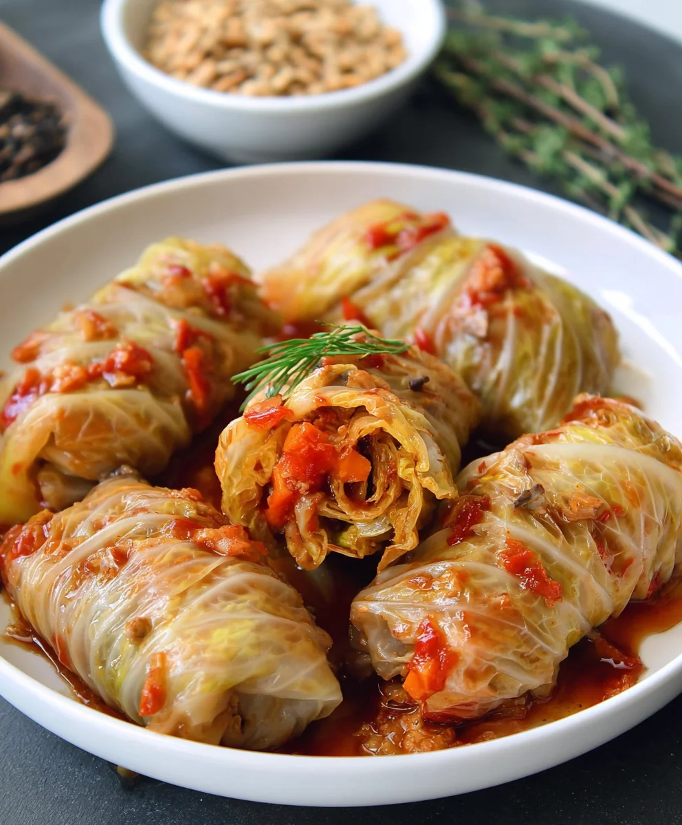 Easy Vegan Cabbage Rolls - Delicious & Healthy