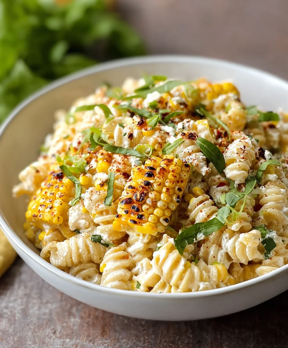Creamy Street Corn Pasta Salad Recipe
