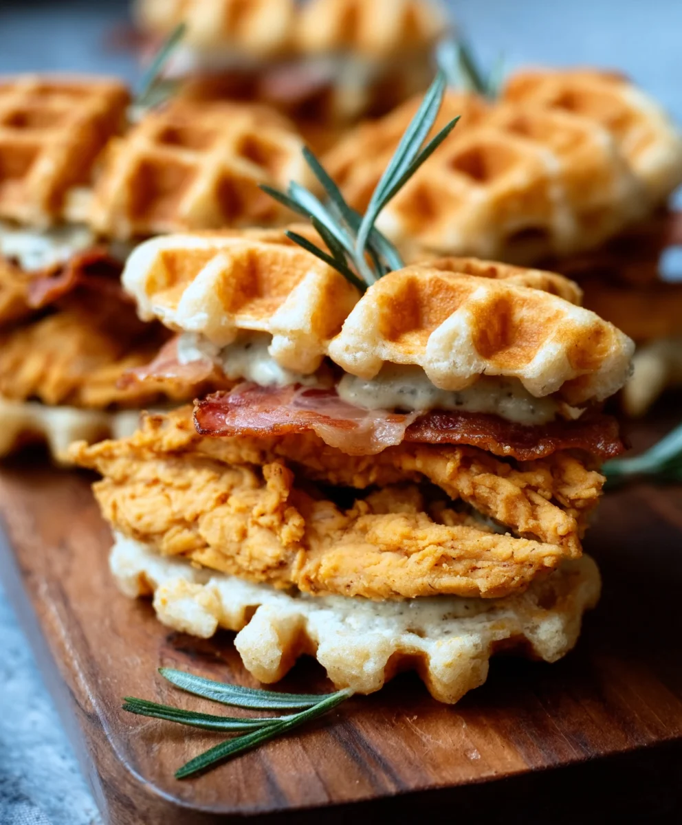 Game Day Chicken Waffle Sliders-Easy Bites