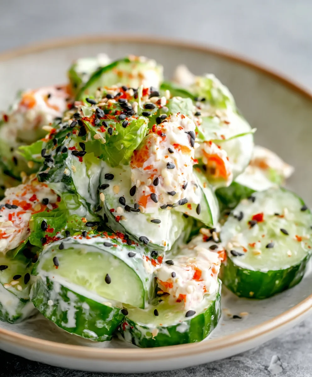 Easy California Roll Cucumber Salad-Fresh & Flavorful