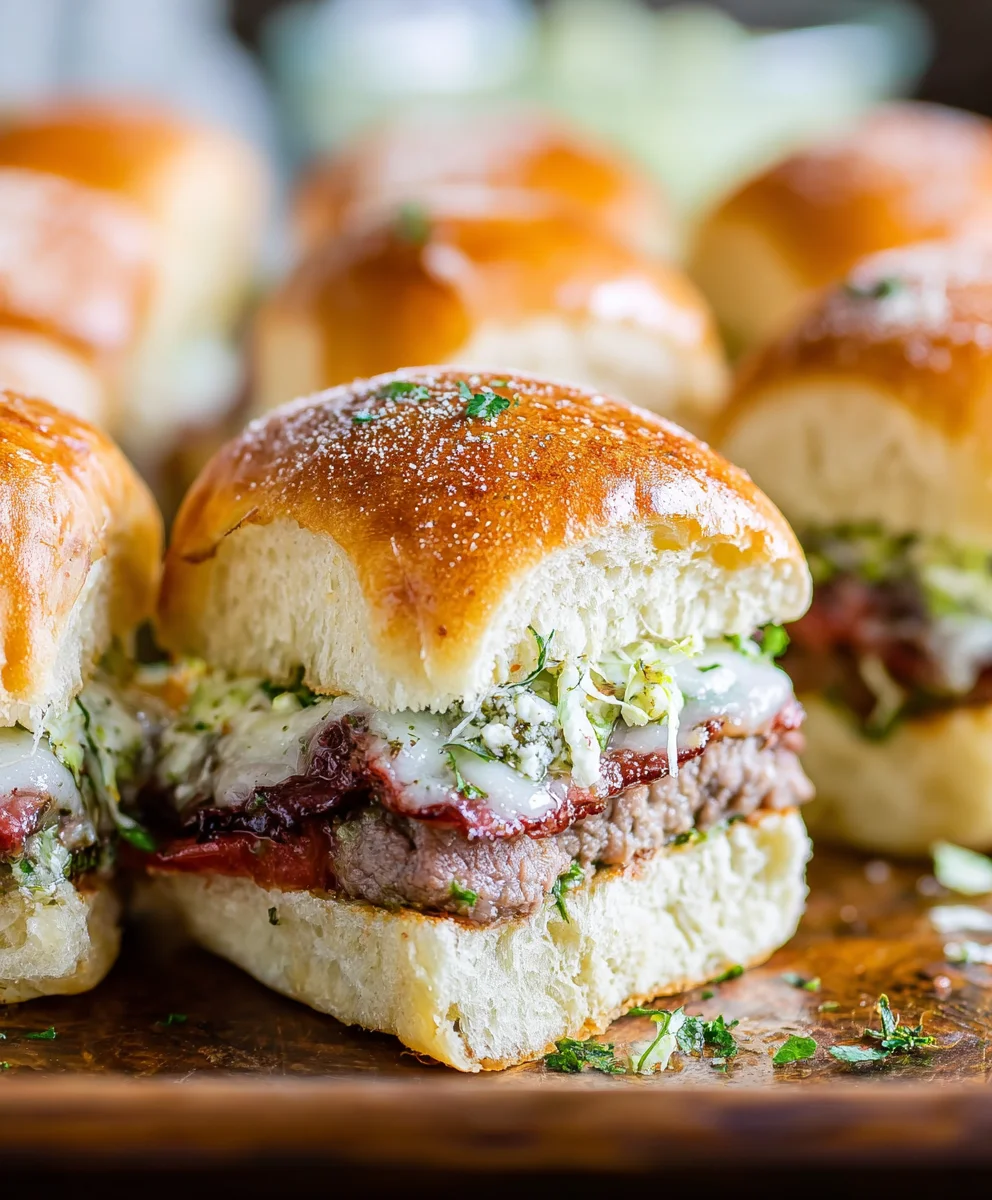 Beef Grinder Sliders-Quick Easy Italian Flavor