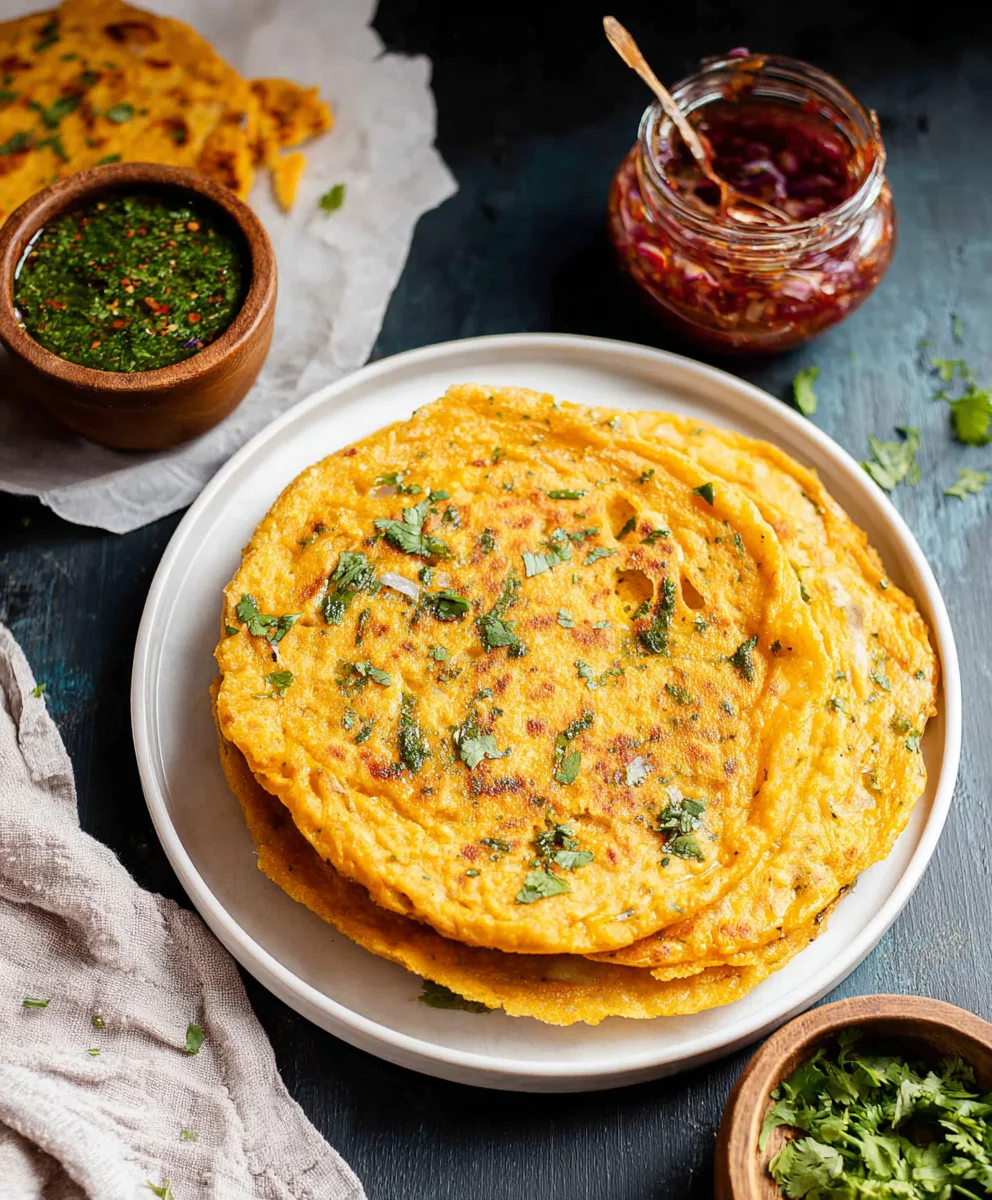 Masoor Dal Chilla Recipe - Savory Red Lentil Pancakes
