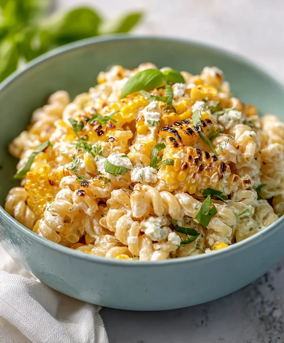 Creamy Street Corn Pasta Salad Recipe