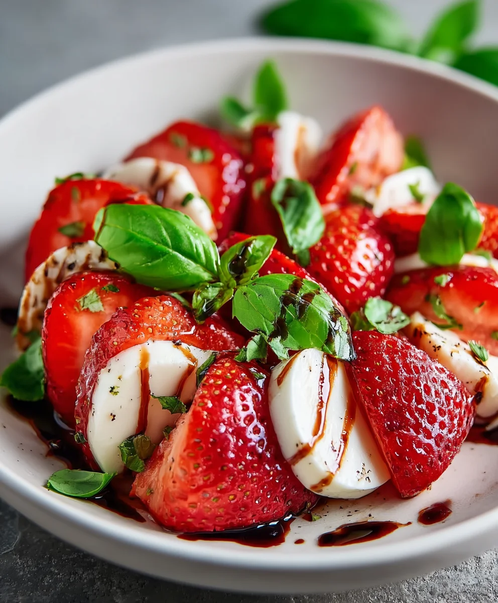 Balsamic Strawberry Caprese- Fresh Twist Salad