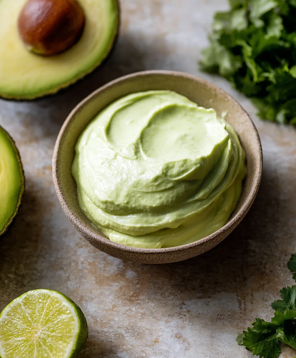 Creamy Avocado Crema Recipe - Tacos Salads Easy