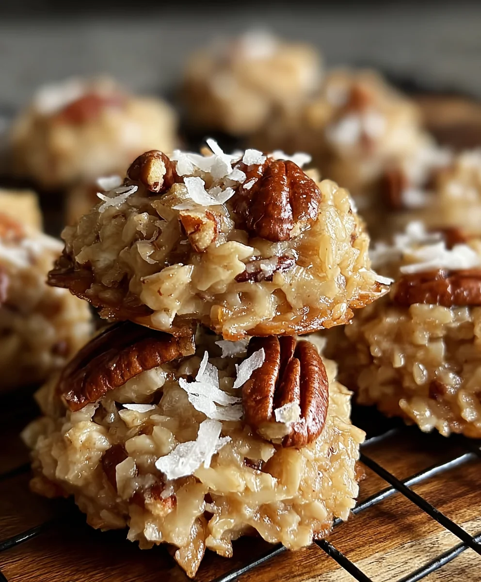 No Bake Pecan Coconut Praline Cookies - Easy Treats